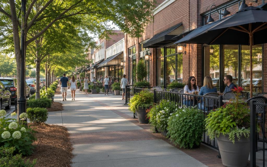 Editorial view of the Harrisburg, North Carolina area for Dining